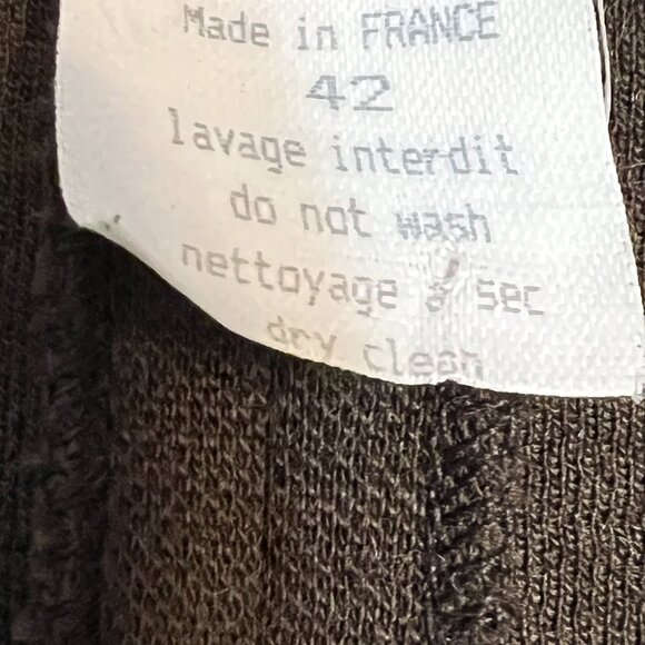 VTG Sonia Rykiel Paris Brown Wool Blazer Jacket Frence Size 8-10 Gold Button - Picture 5 of 14